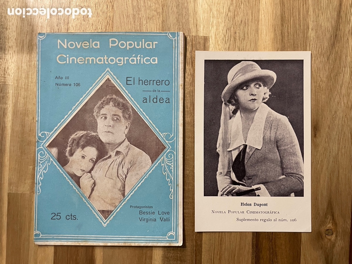 Cine: Novela popular cinematogr&aacute;fica. El herrero de la aldea. N. 106.