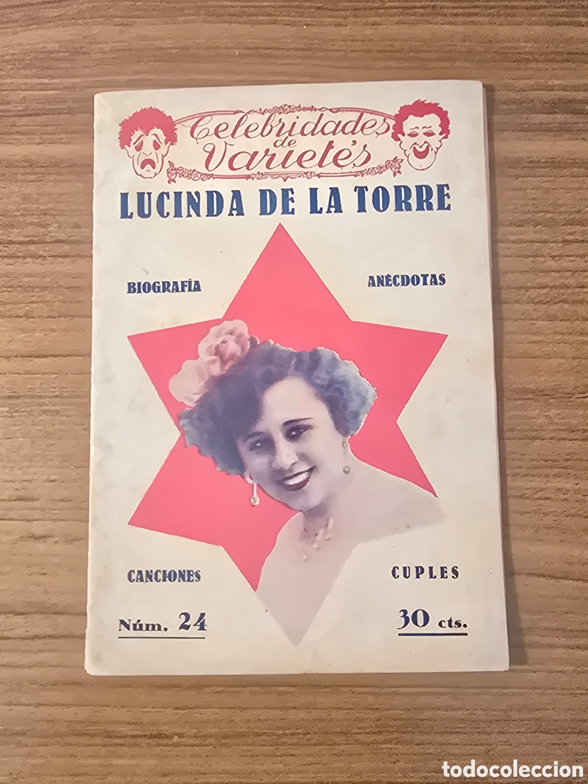 Cine: CELEBRIDADES DE VARIETES,LUCINDA DE LA TORRE,NUMERO 24,(BIBLIOTECA FILMS)