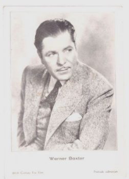 Kino: Foto Postal Warner Baxter
