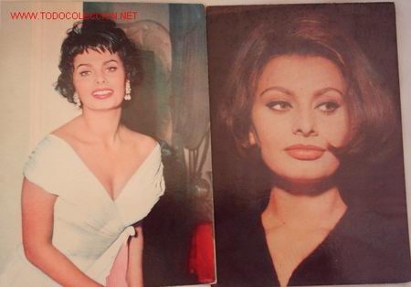 Cine: LOTE DE 2 POSTALES DE SOFIA LOREN
