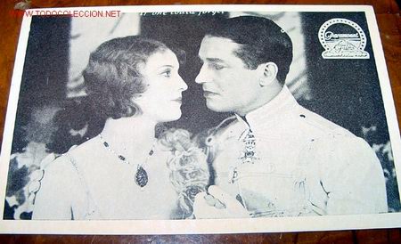Kino: ANTIGUA  FOTO DE PUBLICIDAD DE UNA PELICULA DE LA PARAMOUNT DE LOS A&Ntilde;OS 20 Y 30 - CASA DIEGO FABRICA