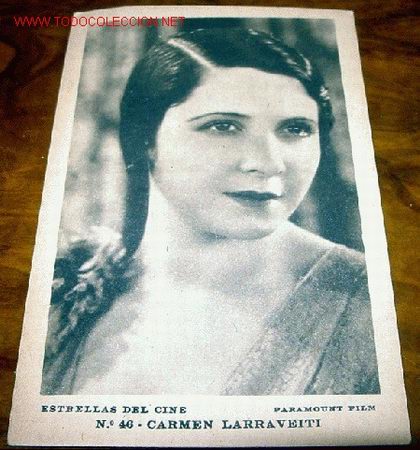 Kino: ANTIGUA POSTAL DE CARMEN LARRAVEITI, ACTRIZ DEL CINE MUDO - PARAMOUNT FILM - EDITORIAL GRAFICA - BAR