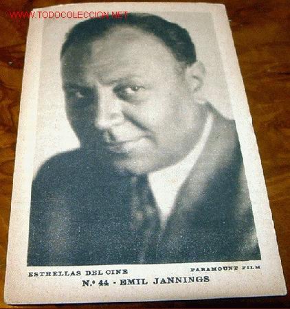 Kino: ANTIGUA POSTAL DE EMIL JANNINGS, ACTOR DEL CINE MUDO - PARAMOUNT FILM - EDITORIAL GRAFICA - BARCELON