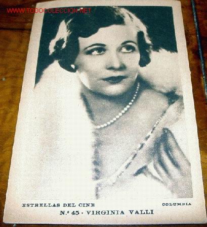 Kino: ANTIGUA POSTAL DE VIRGINIA VALLI, ACTOR DEL CINE MUDO - COLUMBIA - EDITORIAL GRAFICA - BARCELONA