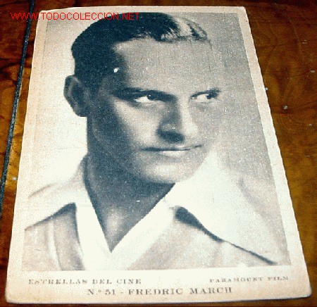 Cin&eacute;ma: ANTIGUA POSTAL DE FREDRIC MARCH, ACTOR DEL CINE MUDO - PARAMOUNT FILM - EDITORIAL GRAFICA - BARCELON