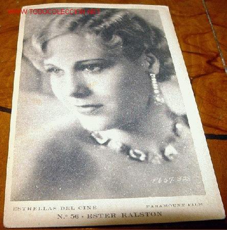 Kino: ANTIGUA POSTAL DE ESTER RALSTON, ACTRIZ DEL CINE MUDO - PARAMOUNT FILM - EDITORIAL GRAFICA - BARCELO