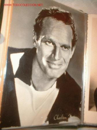 Cine: Antigua postal original actor CHARLTON HESTON.
