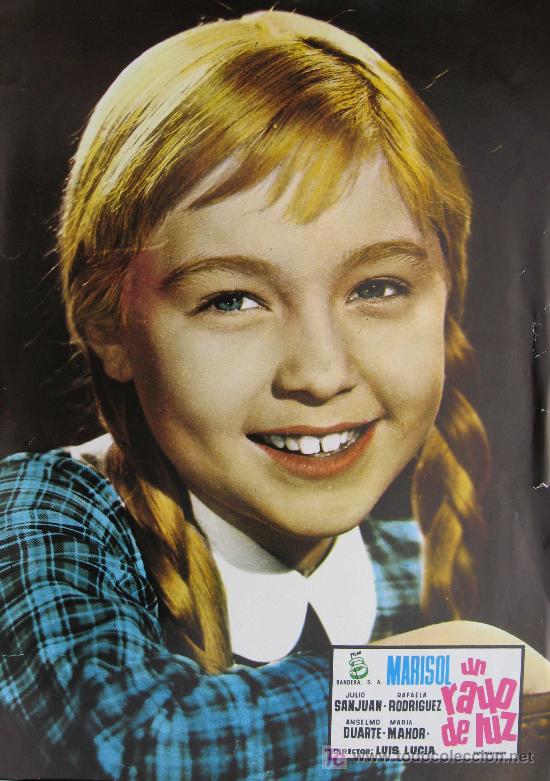 Cine: FOTOCROMO DE MARISOL EN LA PELICULA UN RAYO DE LUZ