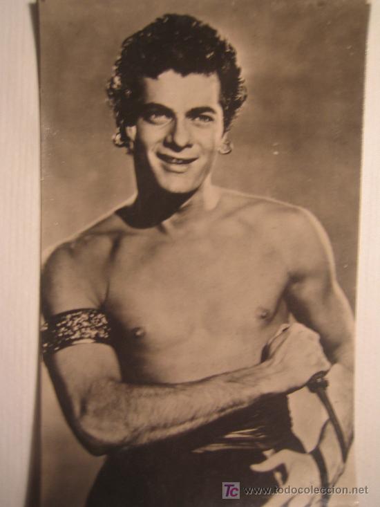 Cine: Tony Curtis - postal original b/n - su alteza el ladron The Prince Who Was a Thief