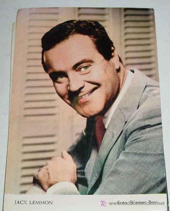 Cin&eacute;ma: ANTIGUA POSTAL DEL ACTOR JACK LEMMON - FOTO WARNER  BROS - NO CIRCULADA.