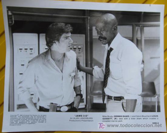 Cin&eacute;ma: FOTOGRAFIA ORIGINAL DE LA PELICULA  TIBURON 3 - D DENNIS  QUAID