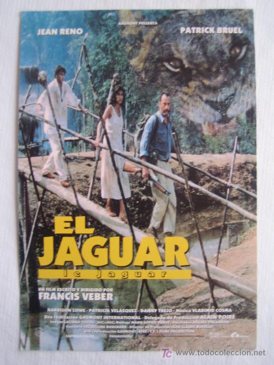 Cine: El jaguar le jaguar - postal original estreno Lauren films - francis veber jean reno