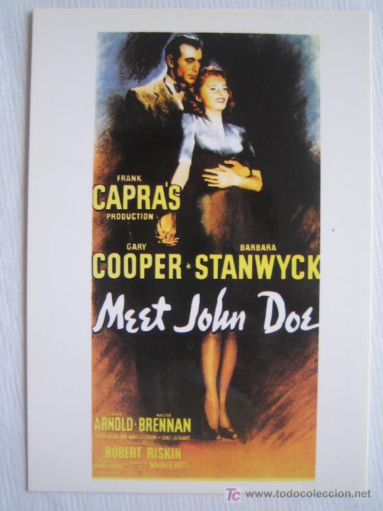 Cine: Juan nadie - Gary Cooper barbara stanwyck - postal