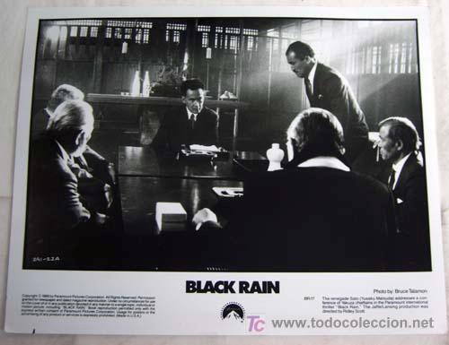 Cine: Fotograf&iacute;a original Bruce Talamon escena Pel&iacute;cula Black Rain Ridley Scott 1989 26 cm x 20 cm