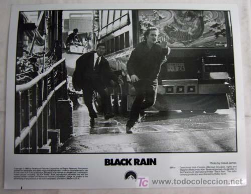 Cine: Fotograf&iacute;a original David James Ken Takakura M Douglas Black Rain Ridley Scott 1989 26 cm x 20 cm