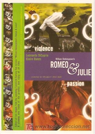 Cine: ROMEO Y JULIETA.    POSTAL CINE.