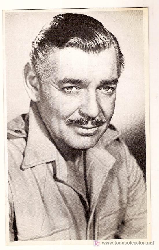 Kino: Postal de C. Gable. Serie Artistas MBN 19. Barcelona, 1982. 18 x 11 cm