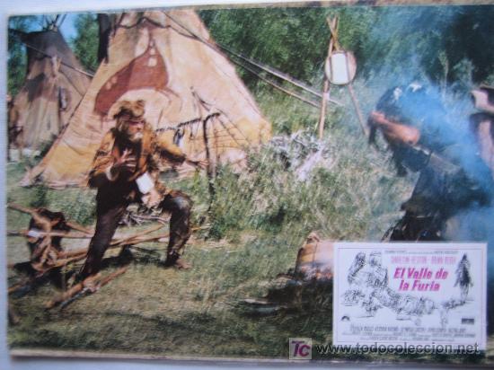 Cine: El valle de la furia - Charlton Heston - Western - Indios - 1 fotocromo estreno