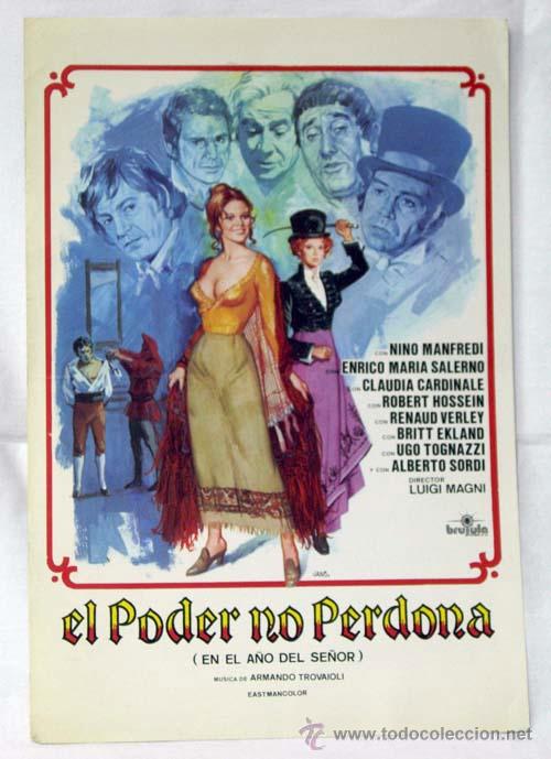 Cinema: Cartel publicidad pel&iacute;cula El poder no perdona Br&uacute;jula Films 1981