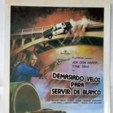 Cine: CARTEL PUBLICIDAD PELÍCULA DEMASIADO VELOZ PARA SERVIR DE BLANCO DE BRÚJULA FILMS 1980. Lote 8294341