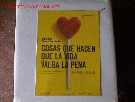 Cinema: COSAS QUE ACER QUE LA VIDA VALGA LA PENA     JUEGO COMPLETO