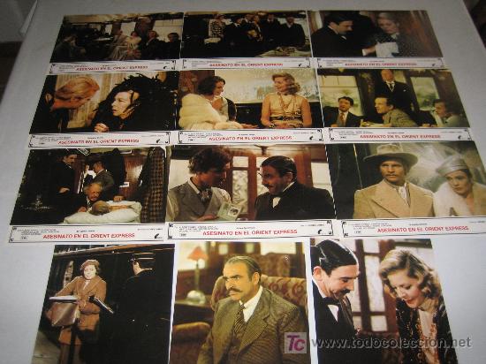 Cine: Asesinato en el orient express - Agatha Christie - Coleccion 12 fotocromos de la reposicion