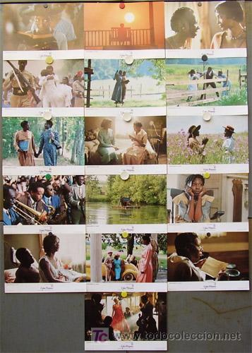 Cine: FQ41 EL COLOR PURPURA STEVEN SPIELBERG WHOOPI GOLDBERG SET COMPLETO 16 FOTOCROMOS ORIGINAL ESTRENO