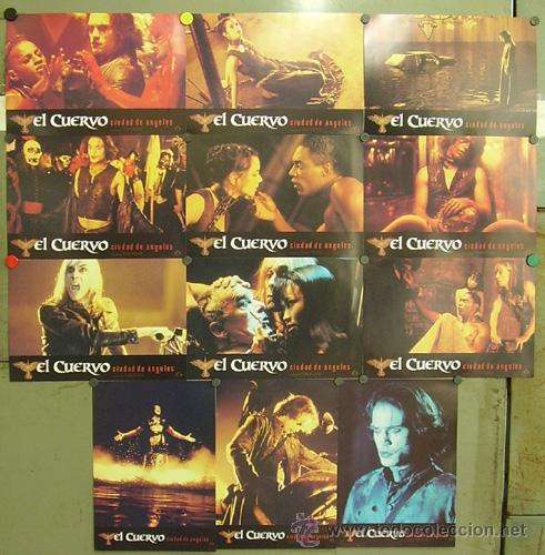 Cinema: ACI08 EL CUERVO 2 CIUDAD DE ANGELES VINCENT PEREZ SET COMPLETO 12 FOTOCROMOS ORIGINAL ESTRENO