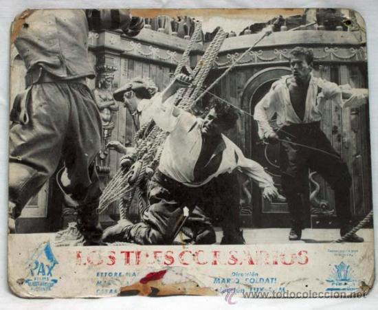 Cinema: Cartelera Los tres corsarios 1954 con Ettore Manni Marc Lawrence Cesare Danova de Mario Soldati