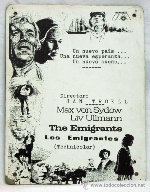 Kino: Cartelera dibujada Los emigrantes 1971 Liv Ullman Max Von Sydon de Jan Troell de Inter Arte Films