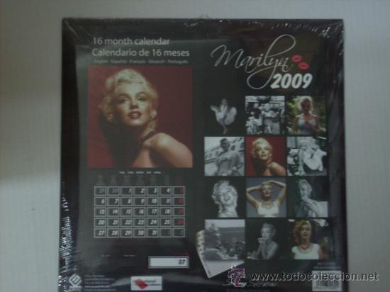 Cine: MARILYN MONROE. Calendario del 2009 de 30 X 30 cms.