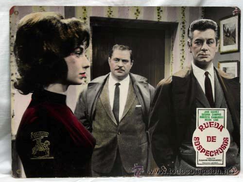 Cine: Cartelera Rueda de sospechosos 1964 Jos&eacute; Suarez Susana Campos de Ram&oacute;n Fern&aacute;ndez de Urfesa