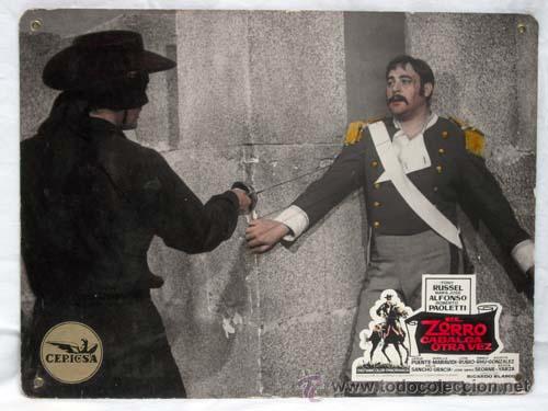 Cine: Cartelera El zorro cabalga otra vez 1965 Tony Russel M&ordf; Jos&eacute; Alfonso Jes&uacute;s Puente Ricardo Blasco