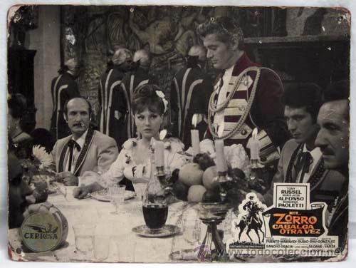 Cinema: Cartelera El zorro cabalga otra vez 1965 Tony Russel M&ordf; Jos&eacute; Alfonso Jes&uacute;s Puente Ricardo Blasco