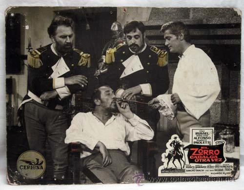 Cinema: Cartelera El zorro cabalga otra vez 1965 Tony Russel M&ordf; Jos&eacute; Alfonso Jes&uacute;s Puente Ricardo Blasco
