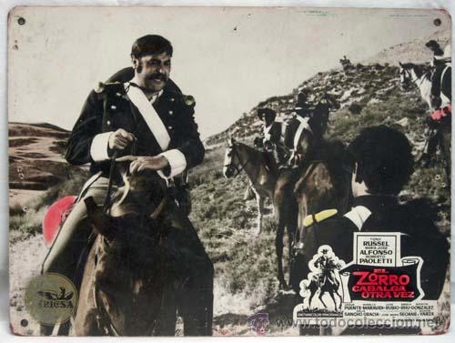 Cine: Cartelera El zorro cabalga otra vez 1965 Tony Russel M&ordf; Jos&eacute; Alfonso Jes&uacute;s Puente Ricardo Blasco