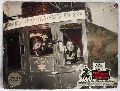 Cine: Cartelera El zorro cabalga otra vez 1965 Tony Russel M&ordf; Jos&eacute; Alfonso Jes&uacute;s Puente Ricardo Blasco