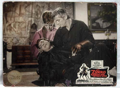 Cinema: Cartelera El zorro cabalga otra vez 1965 Tony Russel M&ordf; Jos&eacute; Alfonso Jes&uacute;s Puente Ricardo Blasco