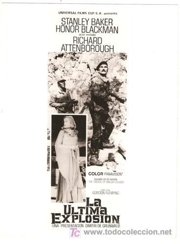 Kino: F2172 LA ULTIMA EXPLOSION STANLEY BAKER HONOR BLACKMAN ATTEMBOROUGH FOTO B/N ORIGINAL ESPA&Ntilde;OLA
