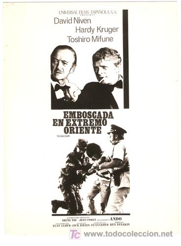 Kino: F2179 EMBOSCADA EN EXTREMO ORIENTE DAVID NIVEN HARDY KRUGER MIFUNE FOTO B/N ORIGINAL ESPA&Ntilde;OLA