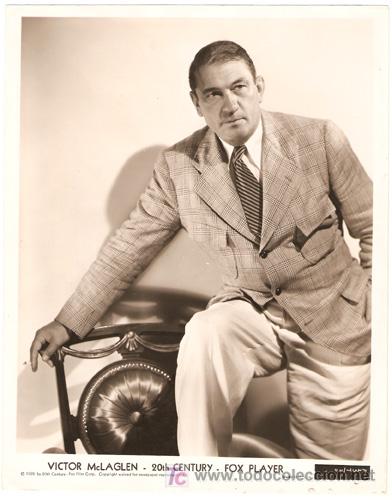 Cin&eacute;ma: FCJ 11518D VICTOR MCLAGLEN FOTO B/N ORIGINAL AMERICANA