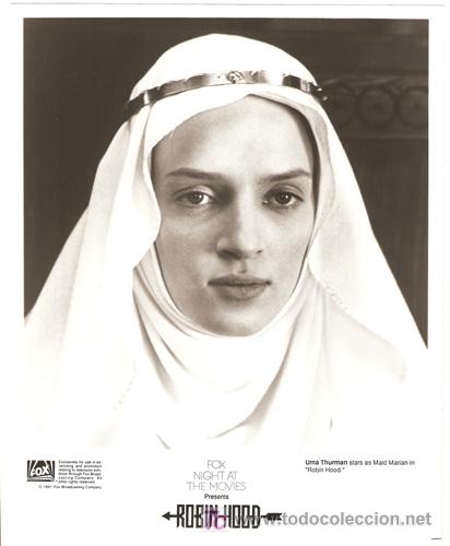 Cine: F2534 UMA THURMAN ROBIN HOOD EL MAGNIFICO FOTO ORIGINAL B/N AMERICANA