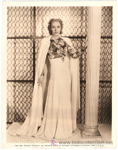 Cin&eacute;ma: F28350D KAREN MORLEY FOTO ORIGINAL B/N AMERICANA