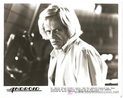 Cin&eacute;ma: F2797 KLAUS KINSKI ANDROIDE FOTO ORIGINAL B/N AMERICANA