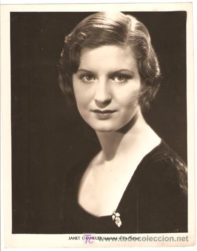 Cin&eacute;ma: F3000 JANET CHANDLER FOTO ORIGINAL B/N AMERICANA