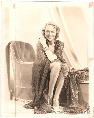 Cin&eacute;ma: F3029 SALLY EILERS FOTO ORIGINAL B/N AMERICANA