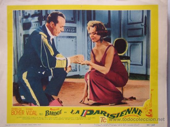 Cine: La parisienne  una parisina - brigitte bardot charles boyer henri vidal fotocromo original americano