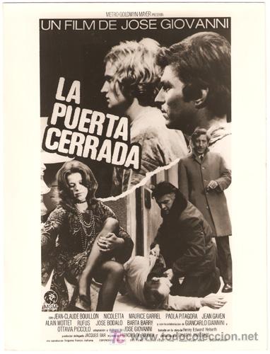 Cinema: F3503 LA PUERTA CERRADA JOSE GIOVANNI FOTO ORIGINAL B/N ESPA&Ntilde;OLA