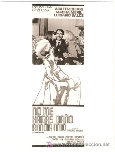 Cinema: F3512 NO ME HAGAS DA&Ntilde;O AMOR MIO WALTER CHIARI LUCIANO SALCE VALENTINA CORTESE FOTO ORIG B/N ESPA&Ntilde;OLA