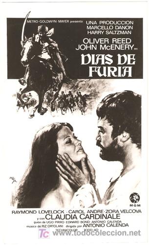 Kino: F3516 DIAS DE FURIA OLIVER REED CLAUDIA CARDINALE FOTO ORIGINAL B/N ESPA&Ntilde;OLA